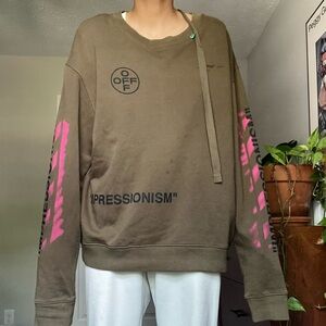 Offwhite brown men sweatshirt XL
